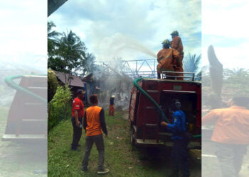 Yayasan Gilang Sunda Nagari (GSN) di lingkungan RT 50, RW 13 Ciaren, Desa Balokang, Kota Banjar ludes dilalap Si Jago Merah
