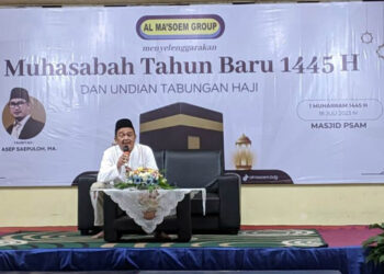 Yayasan Al Ma’soem bersama Ma’soem Group menyelenggarakan agenda Muhasabah Tahun Baru 1445 Hijriyah secara luring, Selasa, 18 Juli 2023.