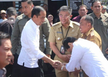 Presiden Republik Indonesia Joko Widodo 'blusukan' ke Pasar Tanjungsari, Kabupaten Sumedang