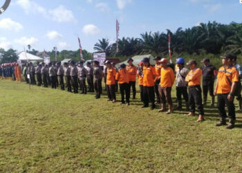 Apel siaga sekaligus simulasi kebakaran hutan dan lahan (karhutla) oleh PT. WYKI merupakan bentuk kepedulian perusahaan
