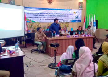 PT. PLN (Persero) pusat melakukan sosialisasi terkait kompensasi tanah bangunan dan tanaman di bawah jalur rekonduktoring SUTT 150 kv Ujung Berung Lama -Tx Rancaekek Sunyaragi, Selasa (6/2/2024).