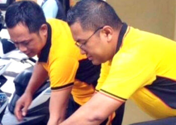 Kapolsek Cileunyi, Kompol Rizal Adam Al Hasan saat memimpin Jumsih