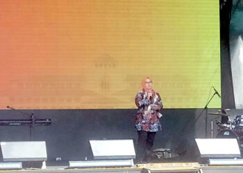 Kepala Bagian Perekonomian dan Sumber Daya Alam Sekretariat Daerah Kabupaten Sumedang, Hj. Mulyani Toyibah pada acara bertajuk “Aroma Sendja Festival”. (Foto: Istimewa)