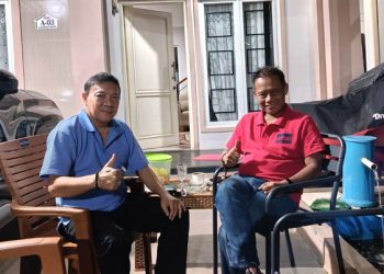 Dua tokoh politik Kabupaten Bogor, Jonny Sirait dan Bayu Syahjohan